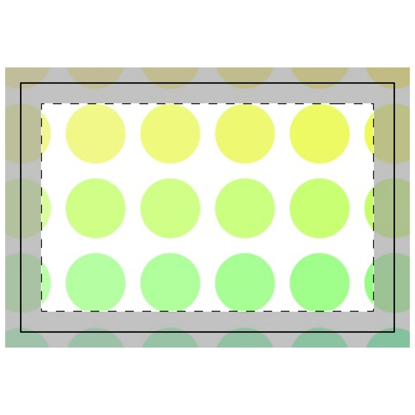 Polka Dot Joy  Poly Quilted Placemat, Yellow/Green, Bright White Fabric Background