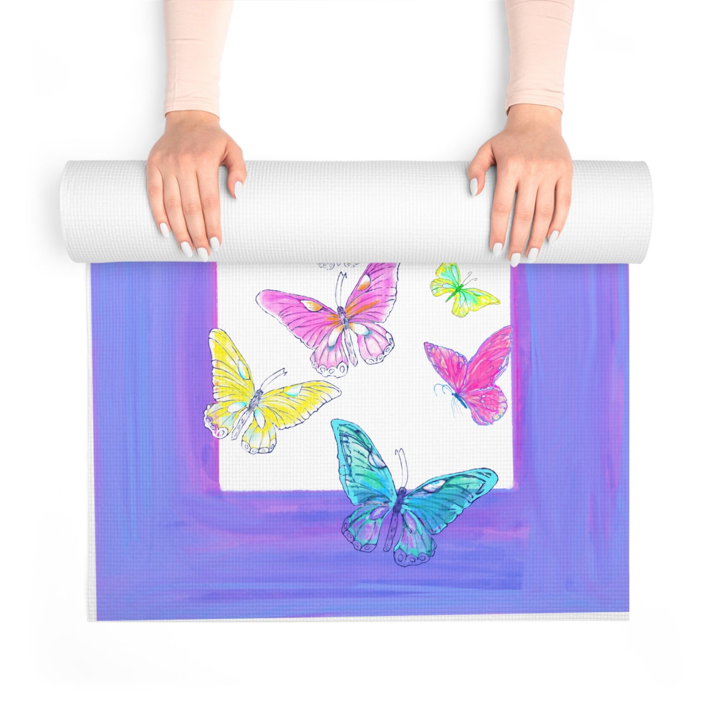Foam Yoga Mats Butterfly & Color Blocks