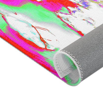 Inspirational Landscapes "Squander your life for a purpose" Indoor Rug in Red and Pink