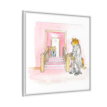 Kitty Fun Matte Canvas Framed