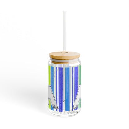 Dogi Butterfly Flutter Sipper Glass, 16oz, Schnauzer