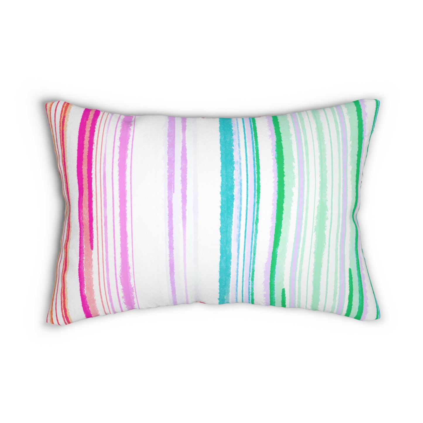 Lumbar Pillow Watercolor Stripes