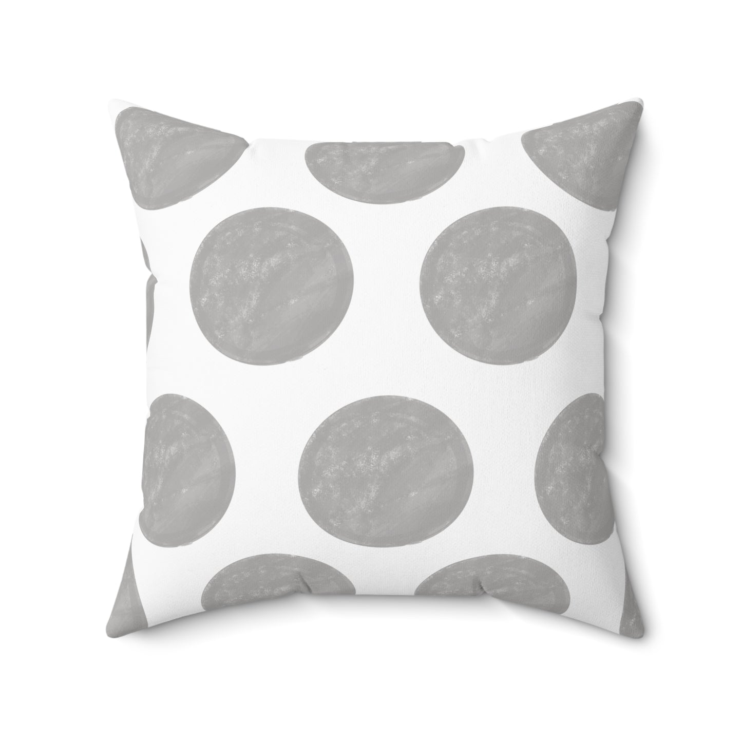 Polka Dot Palette Polyester Square Pillow gray