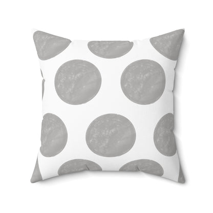 Polka Dot Palette Polyester Square Pillow gray