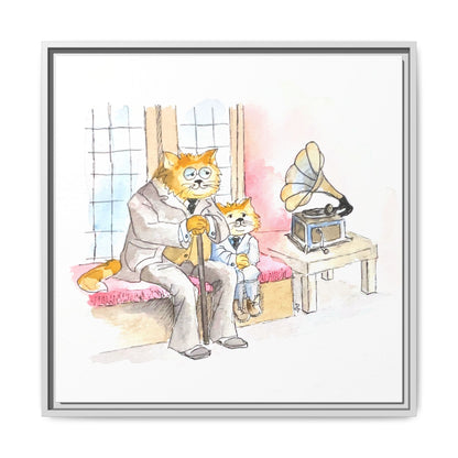 Kitty Fun Matte Canvas Framed