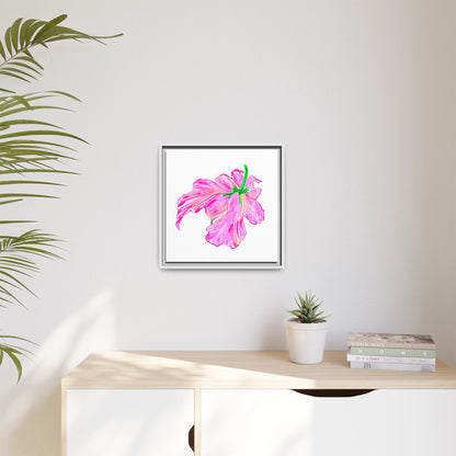 Dancing Tulips Matte Canvas, Framed (Multi-color) Pink