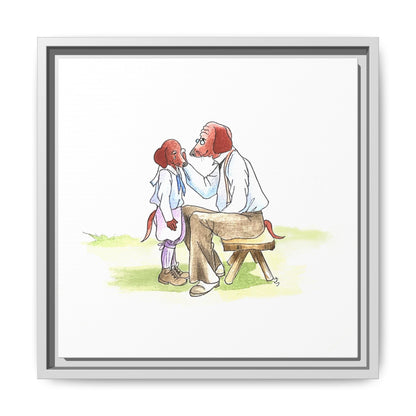 Dogi Fun Matte Canvas Framed