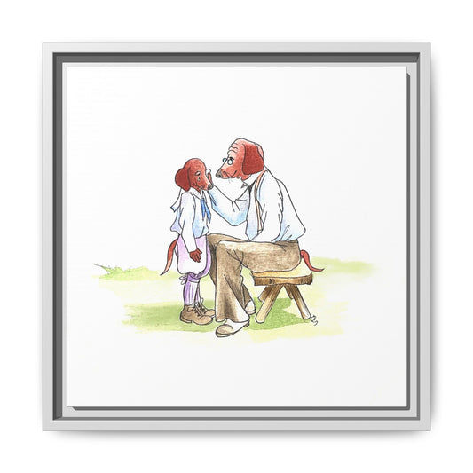 Dogi Fun Matte Canvas Framed