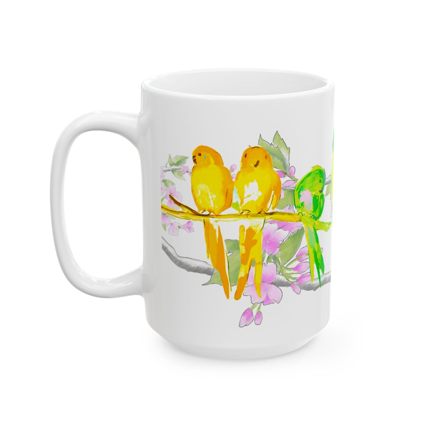 Blossoms & Birds Ceramic Mugs