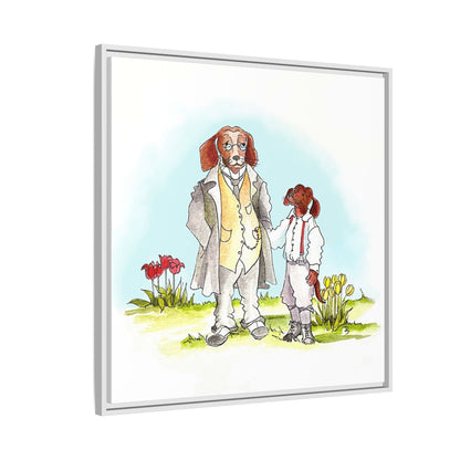 Dogi Fun Matte Canvas Framed