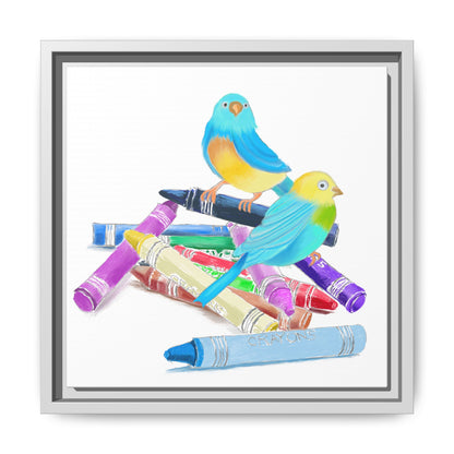 Jolly Birds Matte Canvas Framed