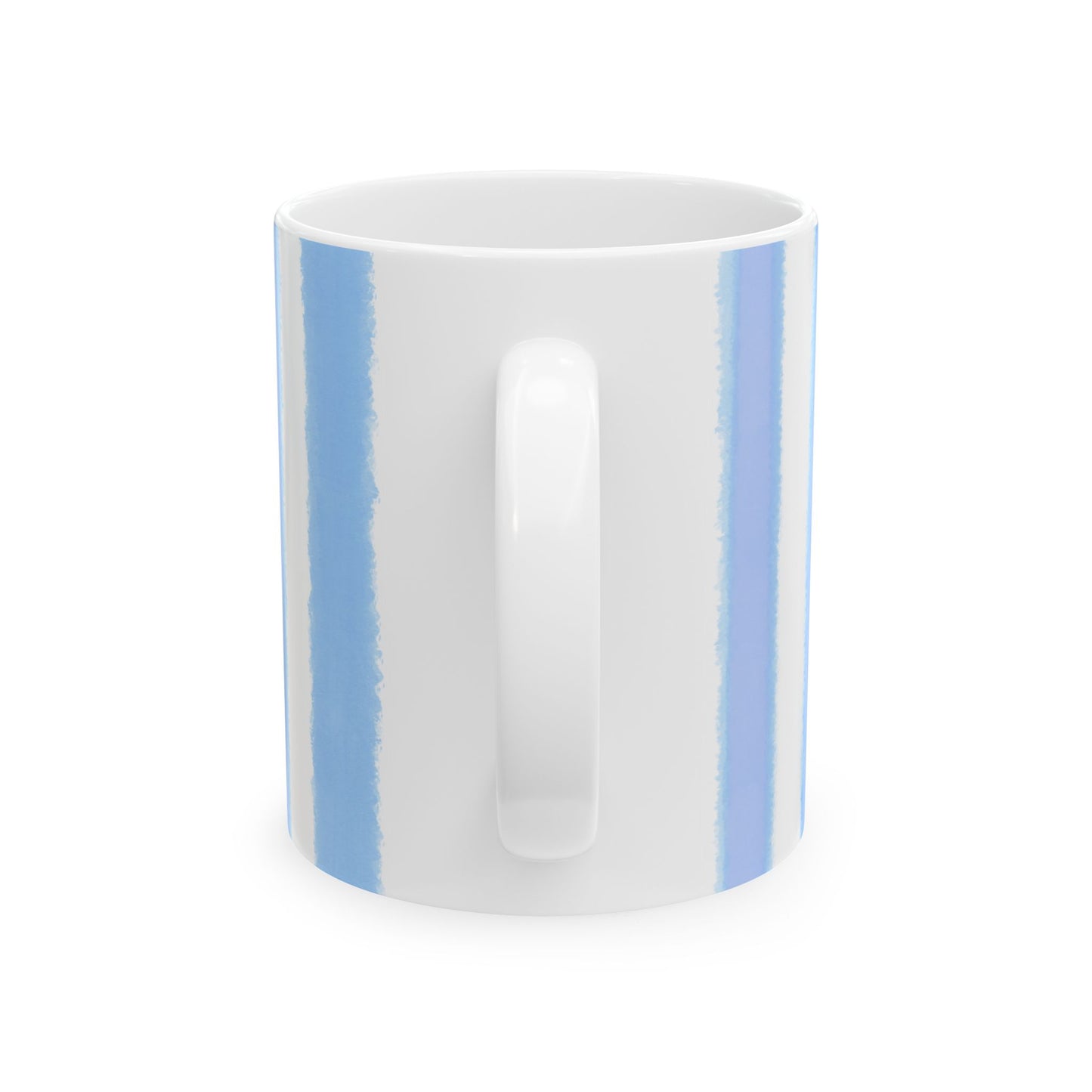 Watercolor Stripe Ceramic Mug in Periwinkle, 11oz
