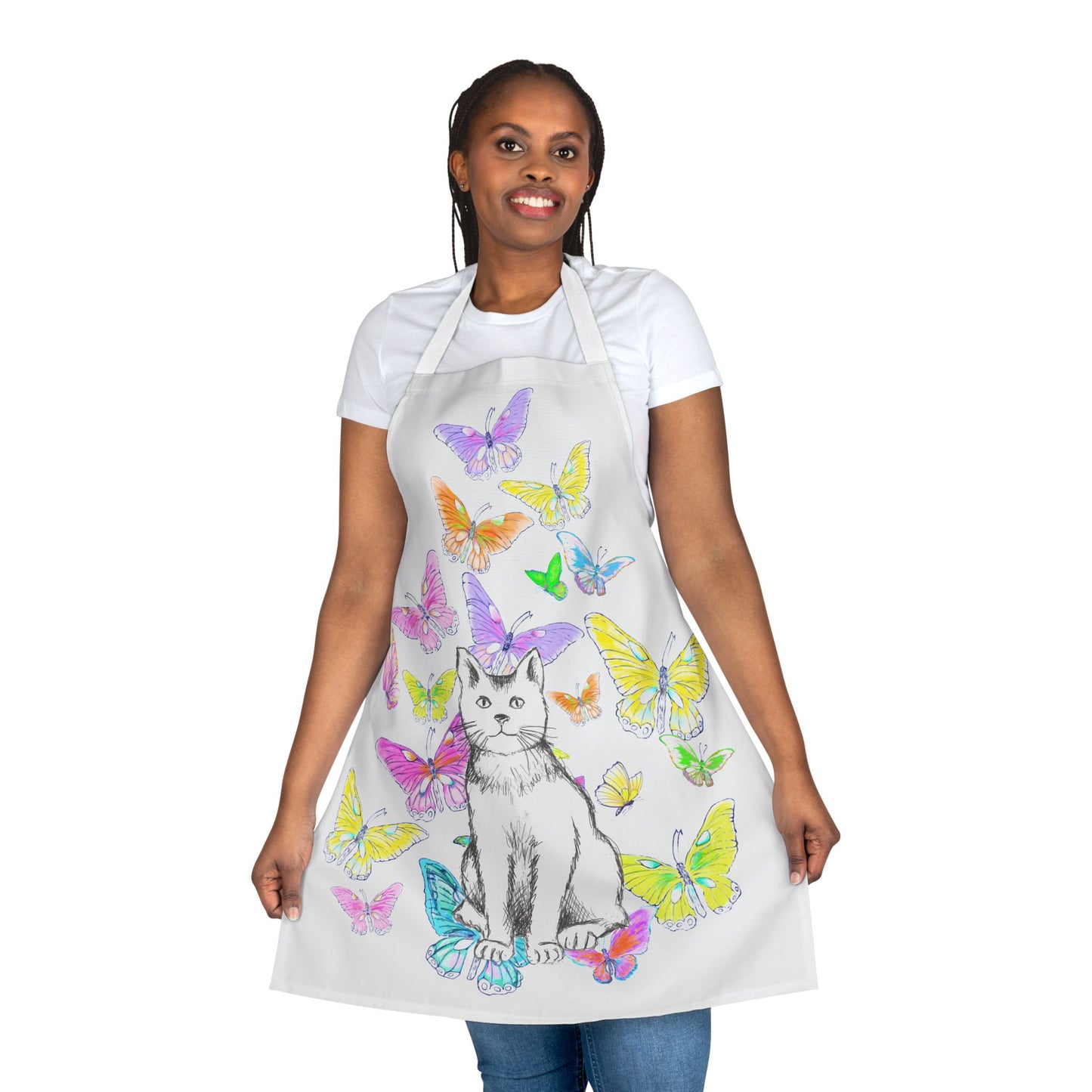 Kitty Flutter Apron, 4-Color Straps