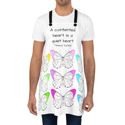 Chroma Apron A contented heart is a quiet heart- Thomas Watson