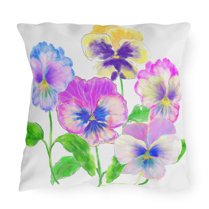 Pansy Parade Outdoor Pillow A