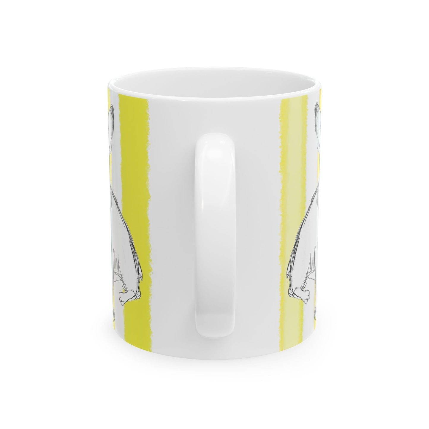 Dogi Fun Mug with Yellow Stripes