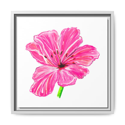 Dancing Tulips Matte Canvas, Framed Warm Pink