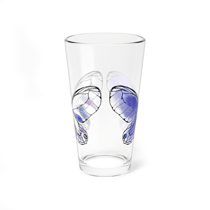 Mixing Glass, 16oz Butterfly Colorful Watercolor
