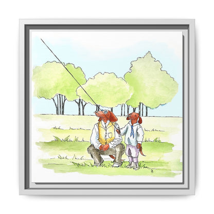 Dogi Fun Matte Canvas Framed