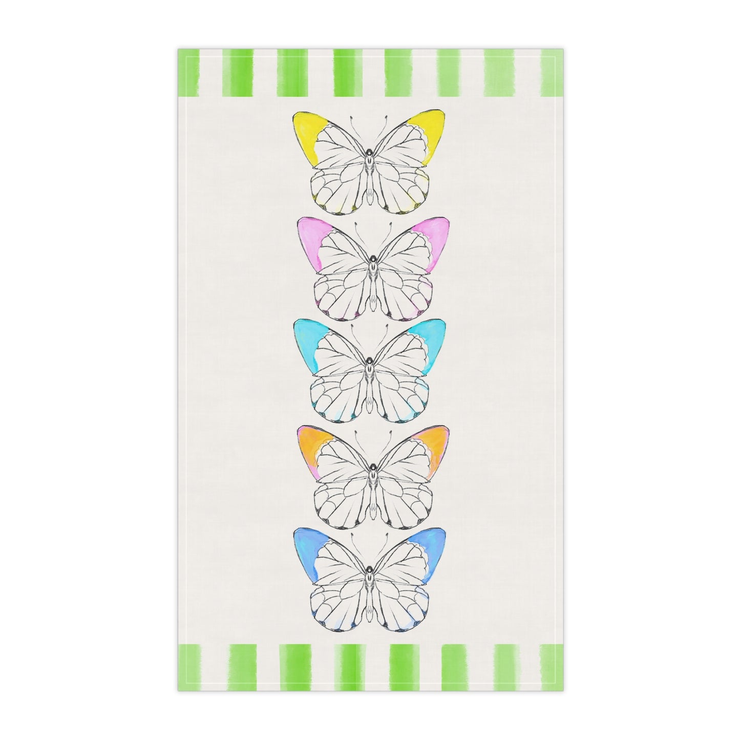 Butterfly Chroma Tea Towels (Cotton Creamy White, Poly Bright White)