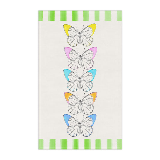 Butterfly Chroma Tea Towels (Cotton Creamy White, Poly Bright White)
