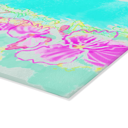 Glass Cutting Board Watercolor Abstract Landscape