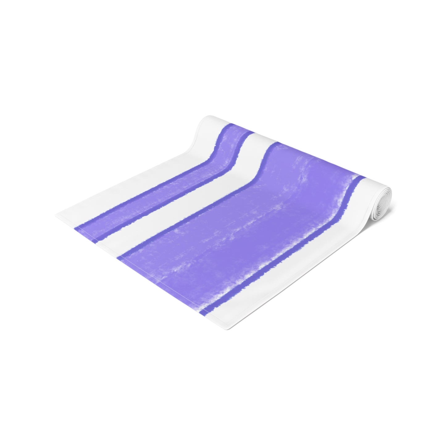Mega Stripe Table Runner (Cotton Creamy White, Poly Bright White) Royal Blue