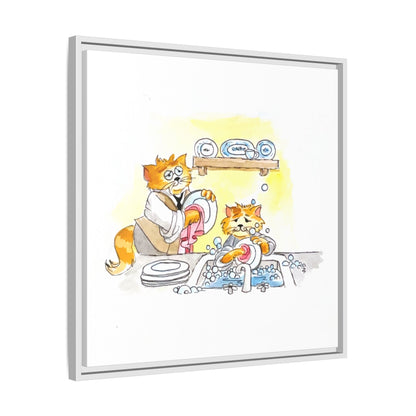 Kitty Fun Matte Canvas Framed