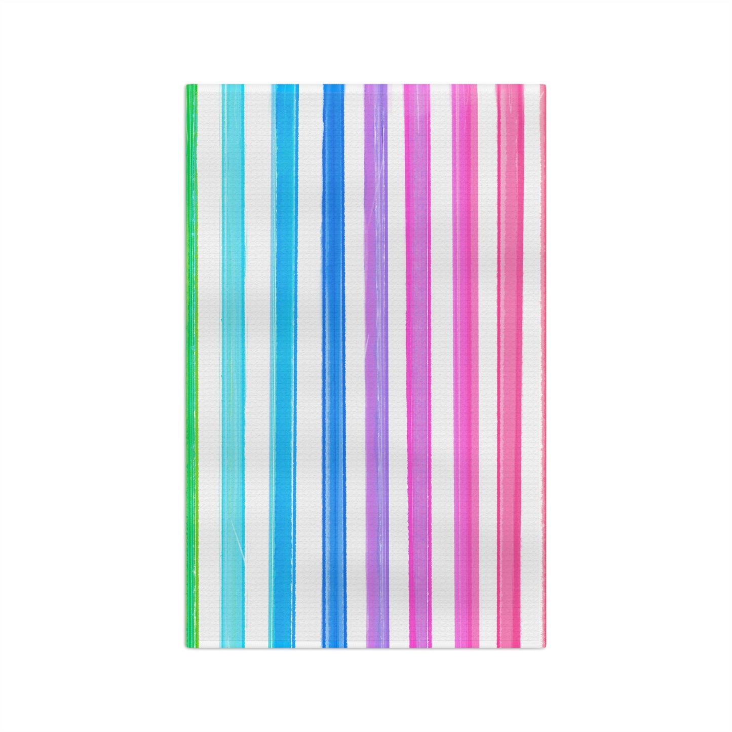 Watercolor Stripes Tea Towel
