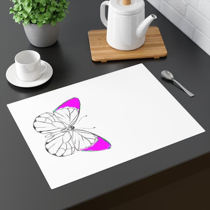 Placemat, 1pc Lucy Butterfly Bright Pink