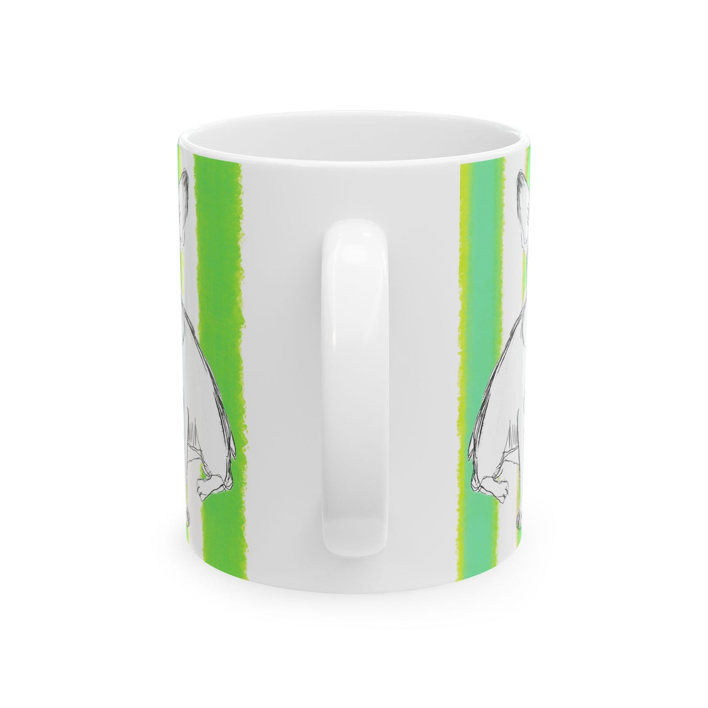Dogi Fun Mug with Dark Green Stripes