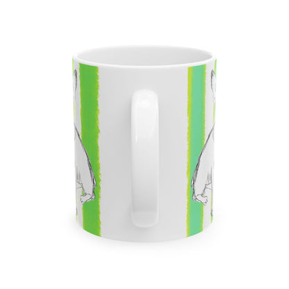 Dogi Fun Mug with Dark Green Stripes