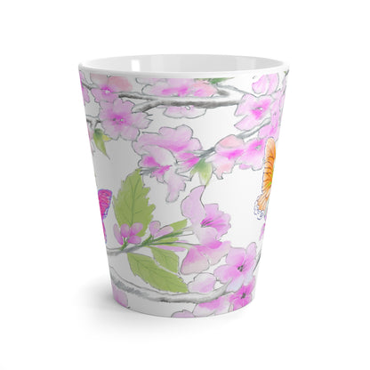 Butterfly Swing Latte Mug Orange, Pink