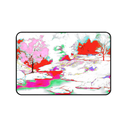 Joyful Landscapes Desk Mat, Yellow and Blue