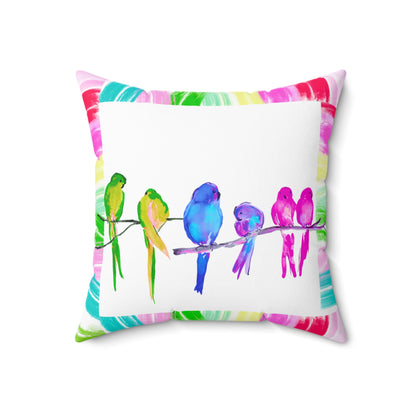 Mega Dot Polyester Square Pillow Be still and know that I am God Birds
