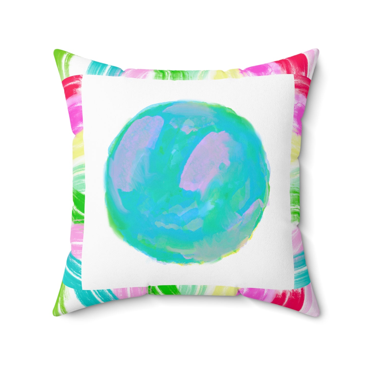 Mega Dot Polyester Square Pillow Butterfly