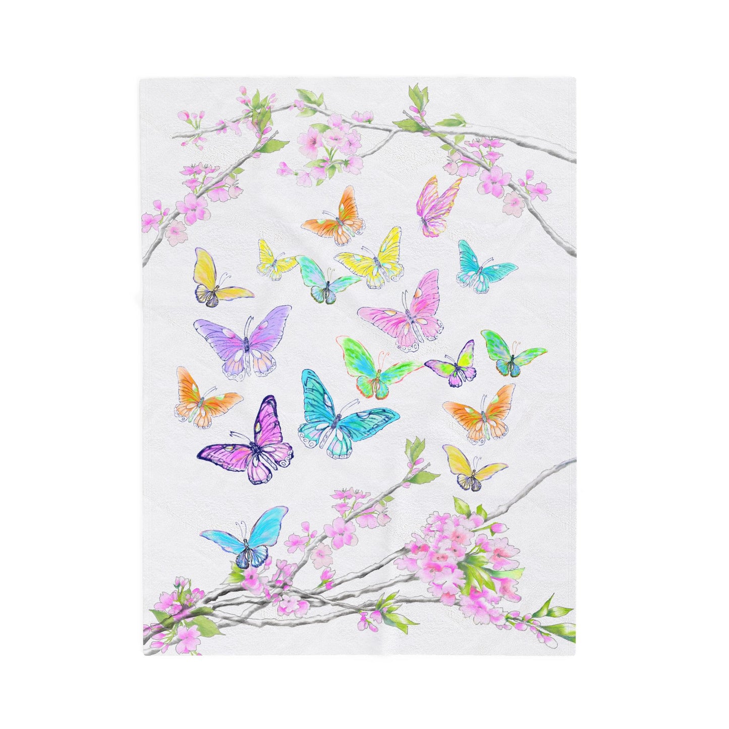 Blossom Glide Velveteen Plush Blanket