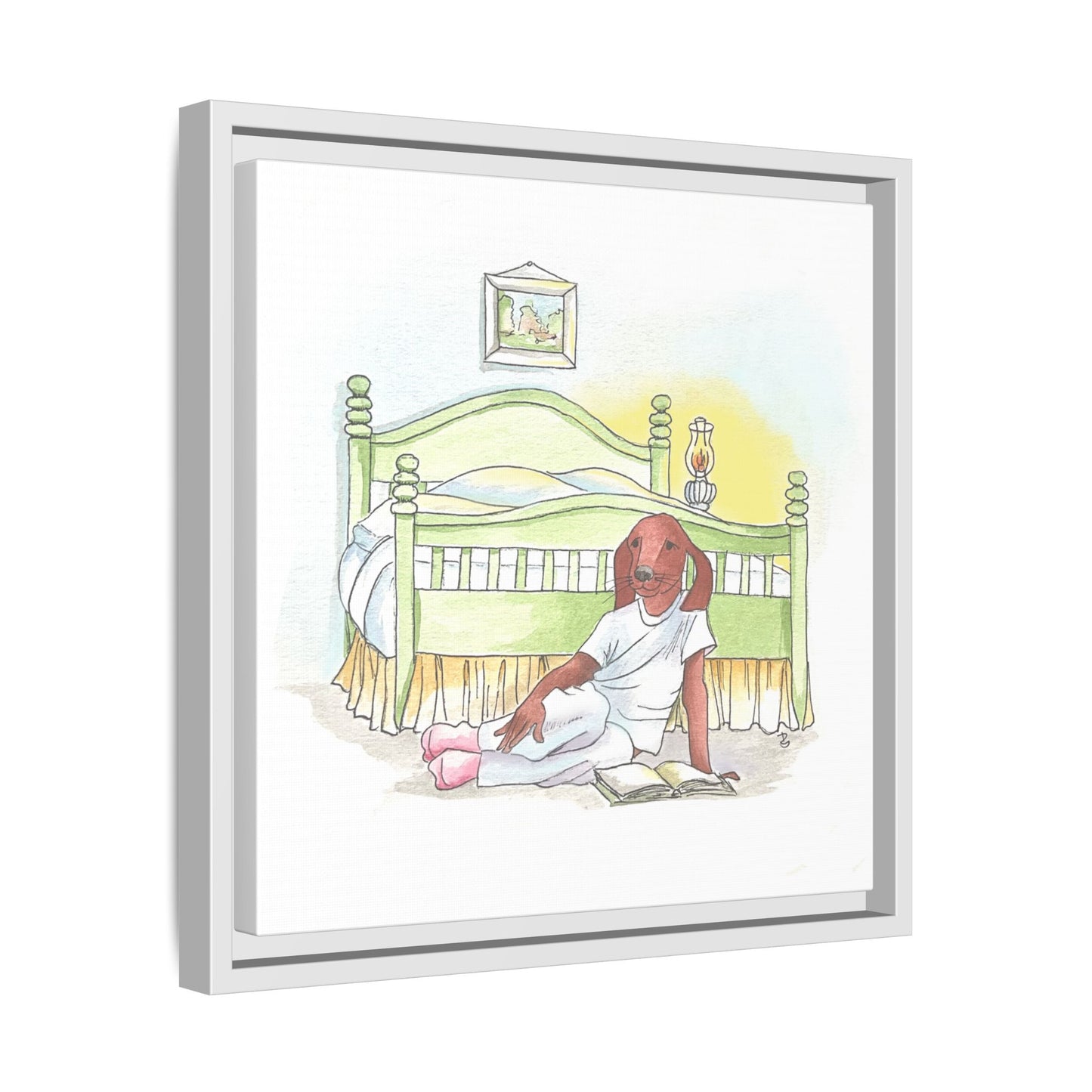 Dogi Fun Matte Canvas Framed