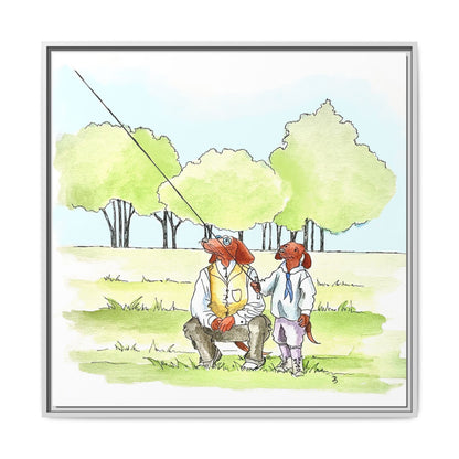 Dogi Fun Matte Canvas Framed