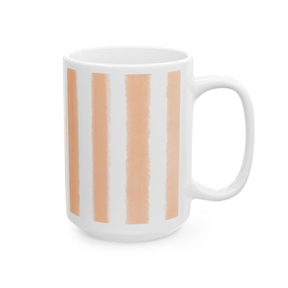 Dancing Tulips Mug Peach Pink