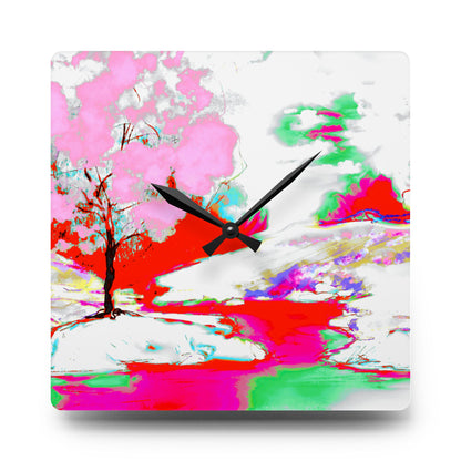 Joyful Landscapes  Wall Clock, Clear Skies