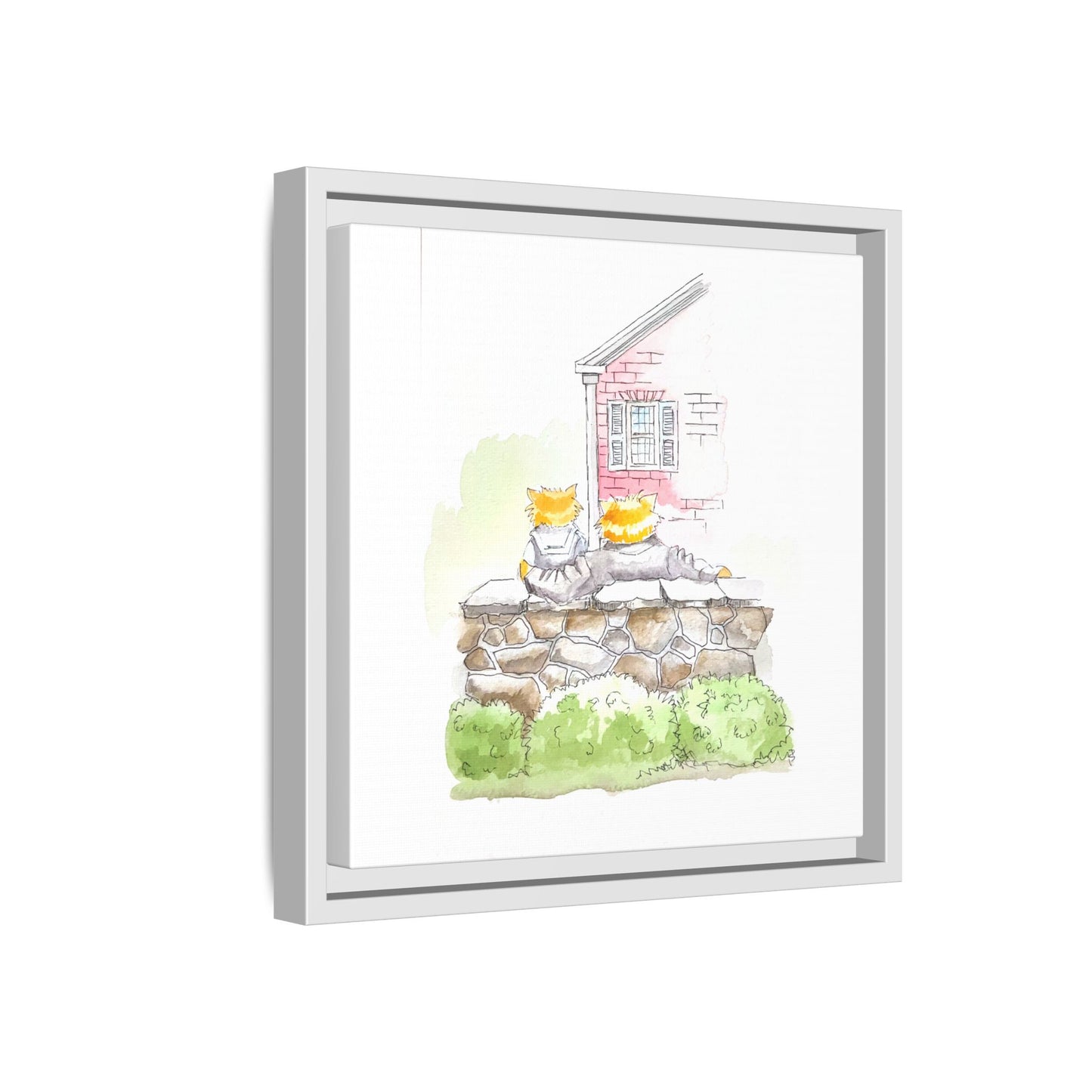 Kitty Fun Matte Canvas Framed