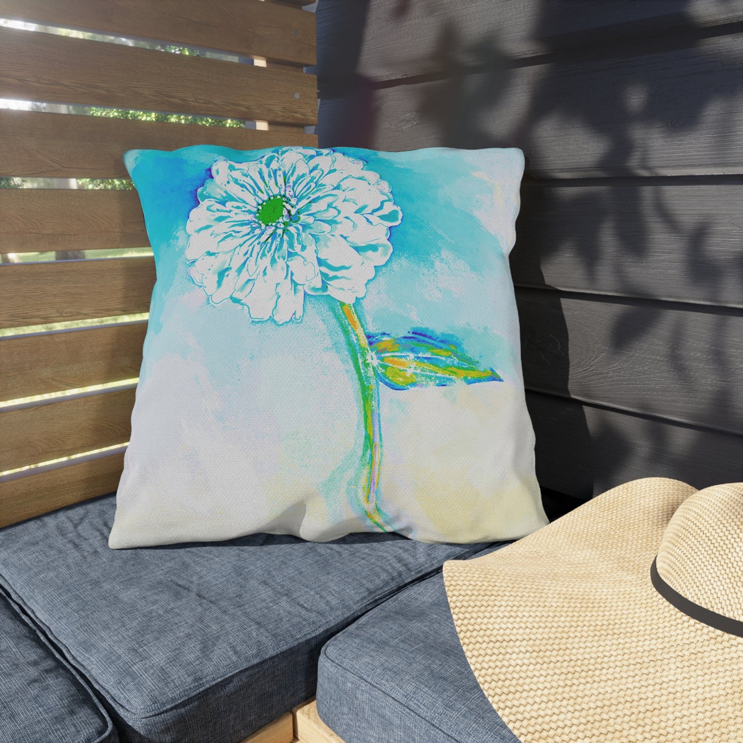 Outdoor Pillows Abstract Zinnia Color Story