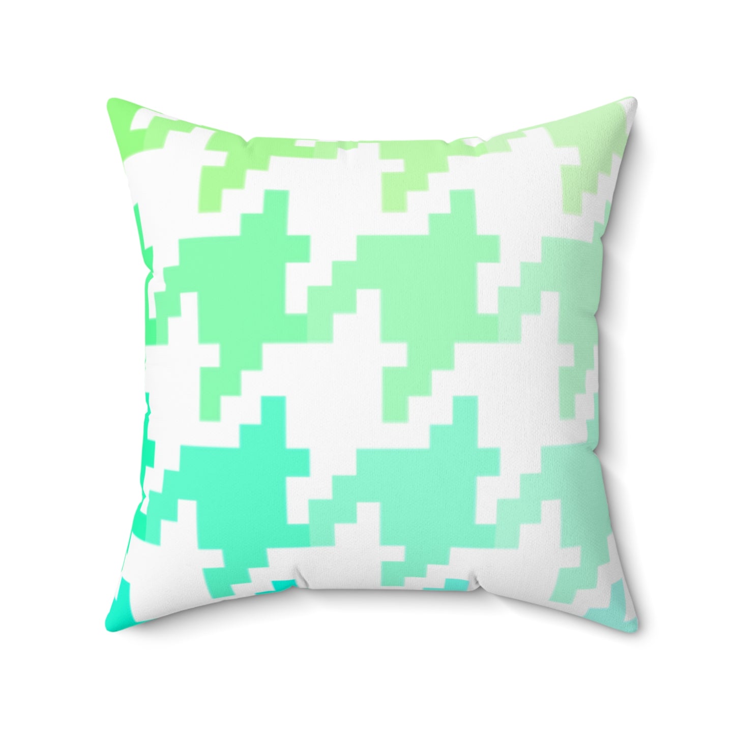 Hounds Tooth Fun Pillow Green/Aqua