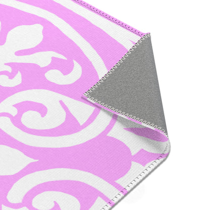 Scrollwork Indoor/Outdoor Rug Pink