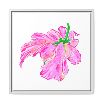 Dancing Tulips Matte Canvas, Framed (Multi-color) Pink