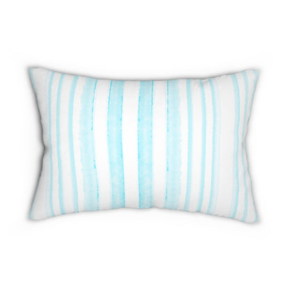 Pillows Lumbar Pillow Butterfly Bliss with Blue Stripes