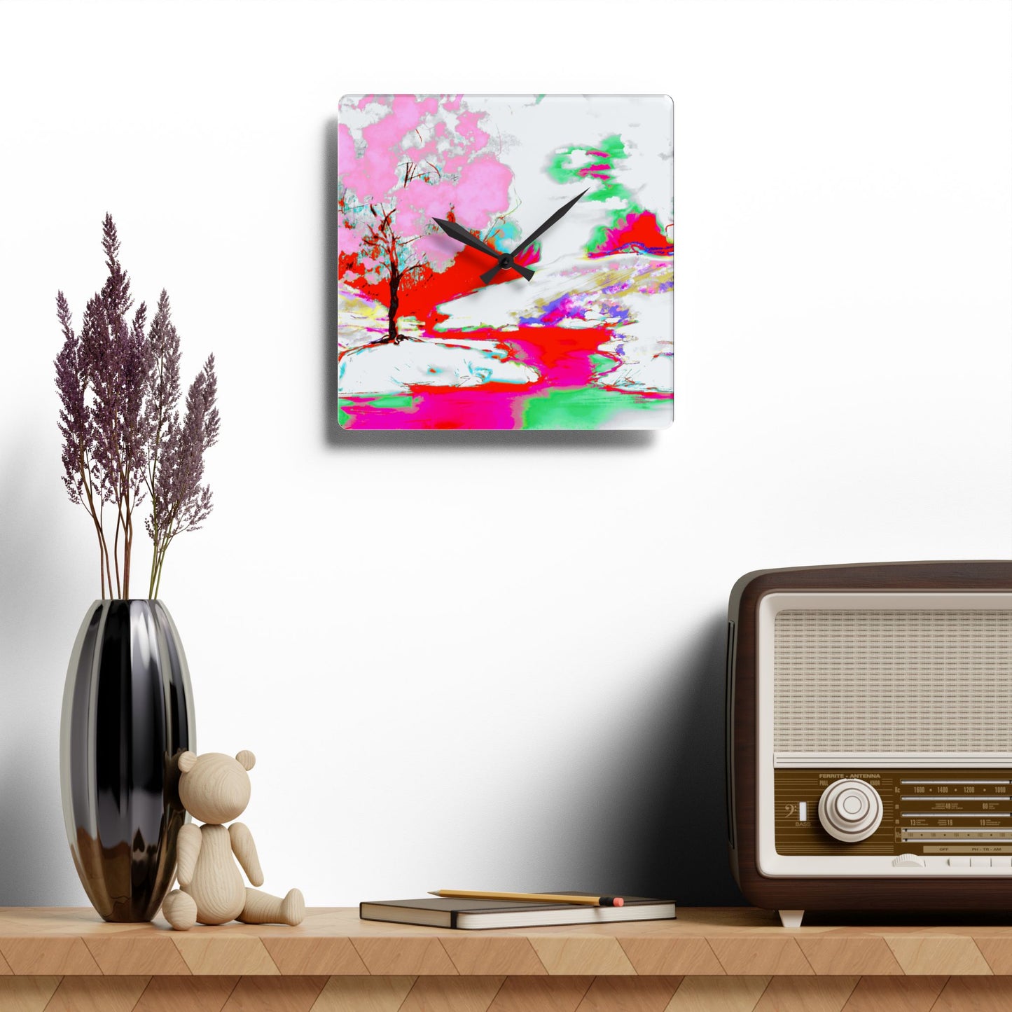 Joyful Landscapes  Wall Clock, Clear Skies