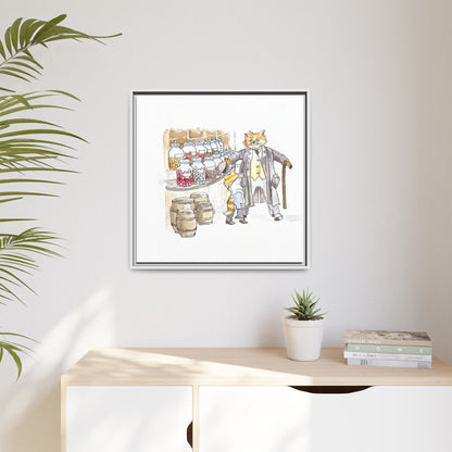 Kitty Fun Matte Canvas Framed