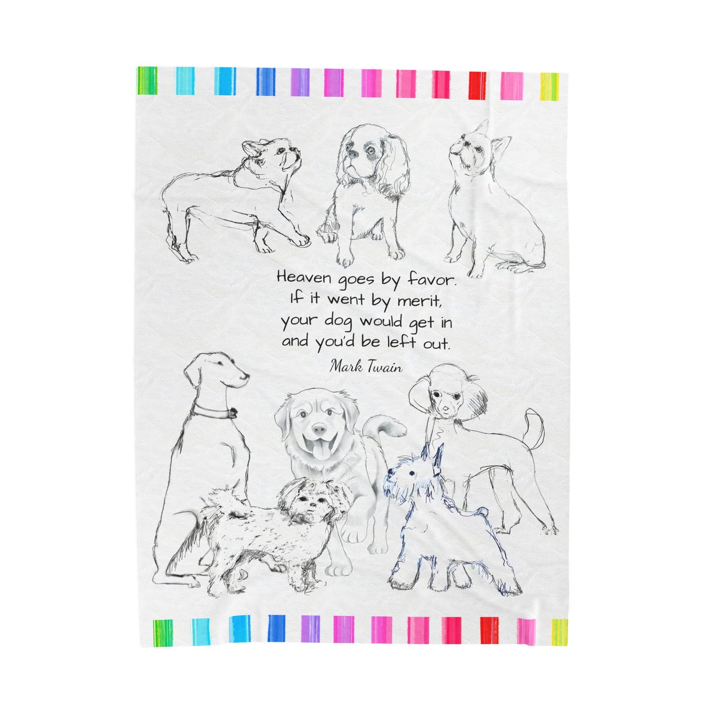 Dogi Fun Inspirational, Velveteen Plush Blanket